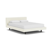 Custom Fabric Bento Queen Bed - Black Ash Leg 1 - d - FURNITURE - Custom Beds EQ3 Maria Cream