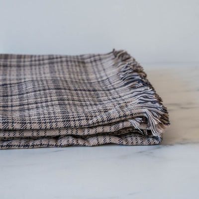 Plaid Fringe Throw Blanket - Rug & Weave