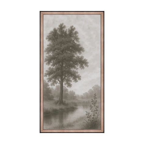 FLOOR MODEL - "Misty Grove I" Framed Linen Print ARTWORK - in store Northwood Collection