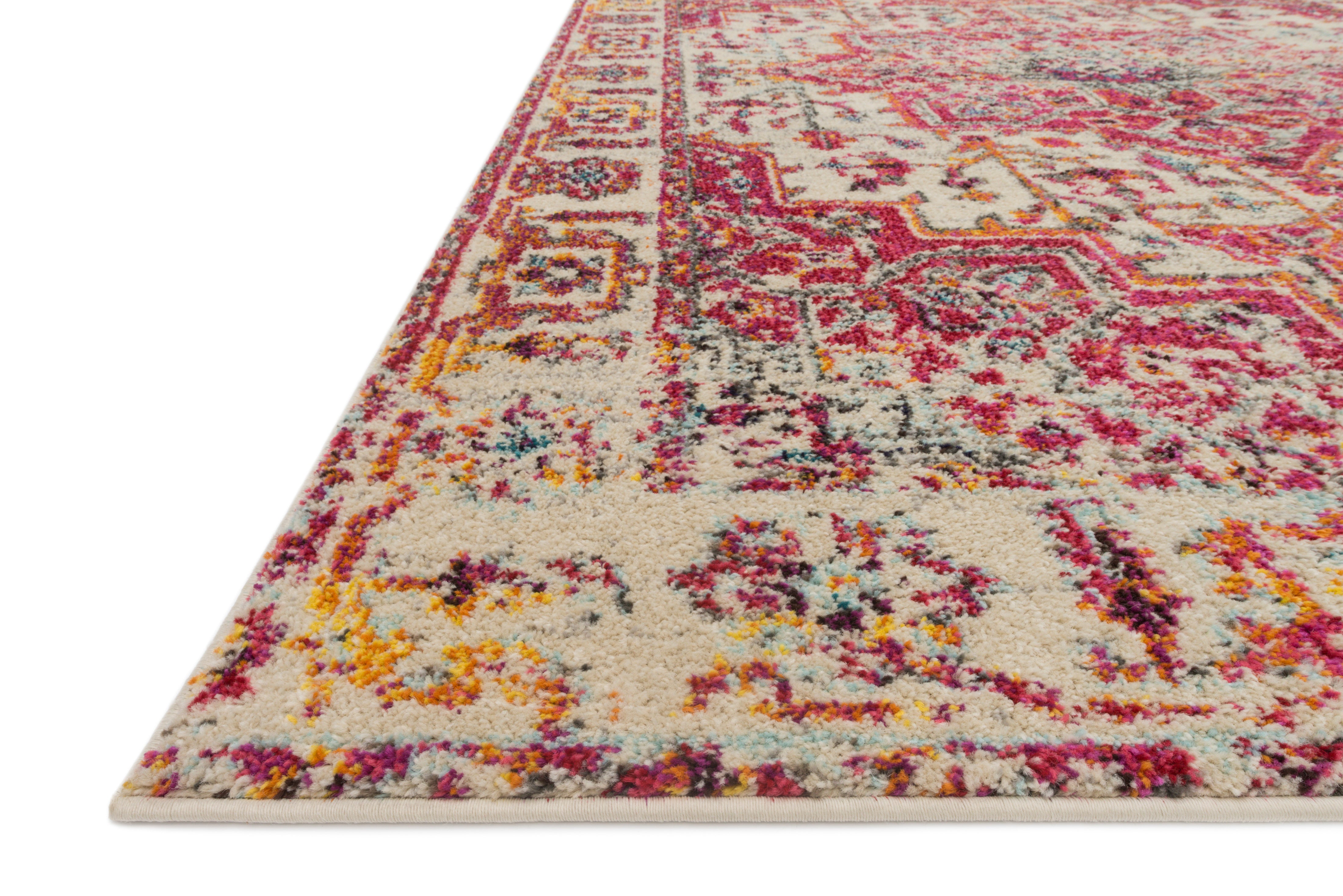 Loloi Nadia Ivory / Pink Rug Loloi