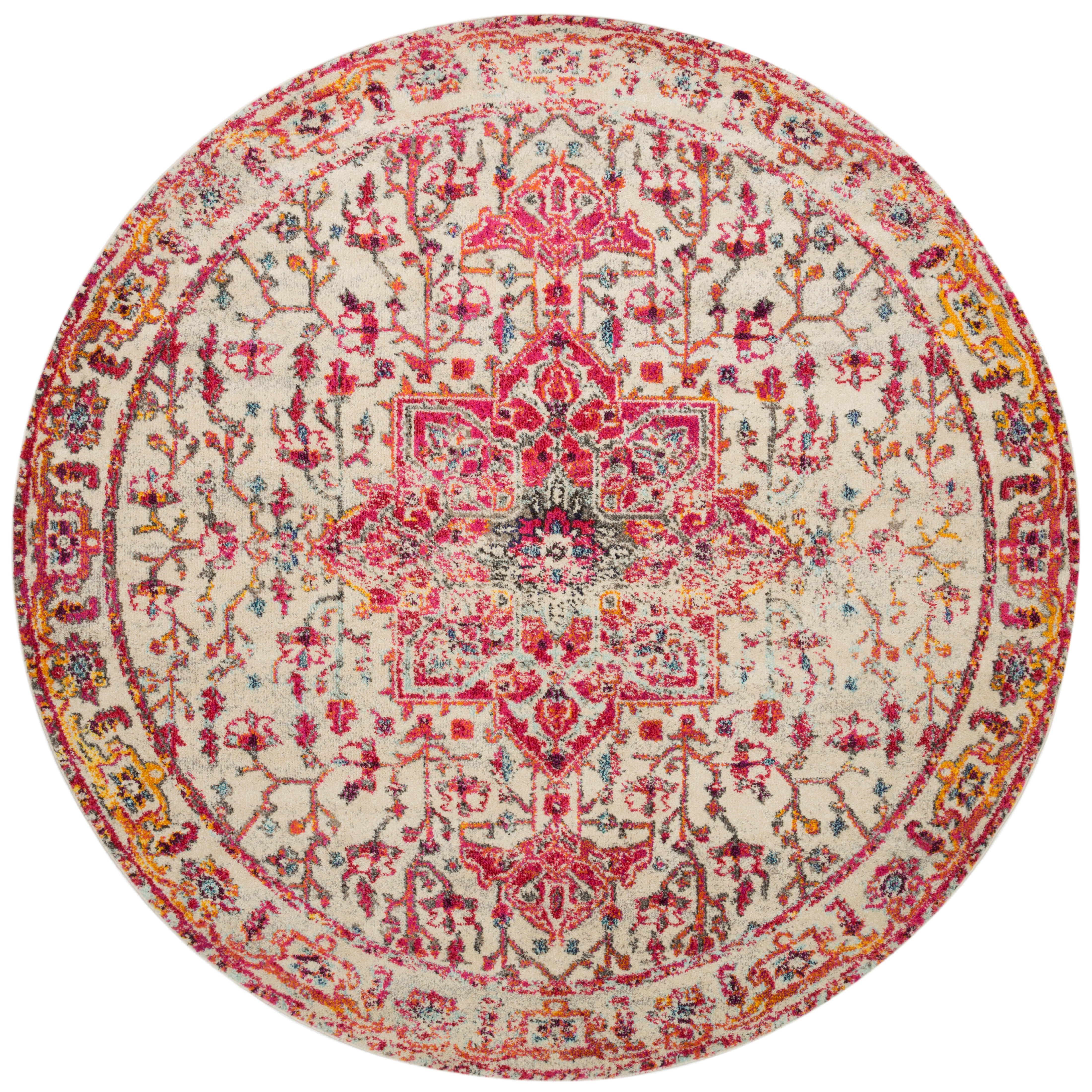 Loloi Nadia Ivory / Pink Rug Loloi