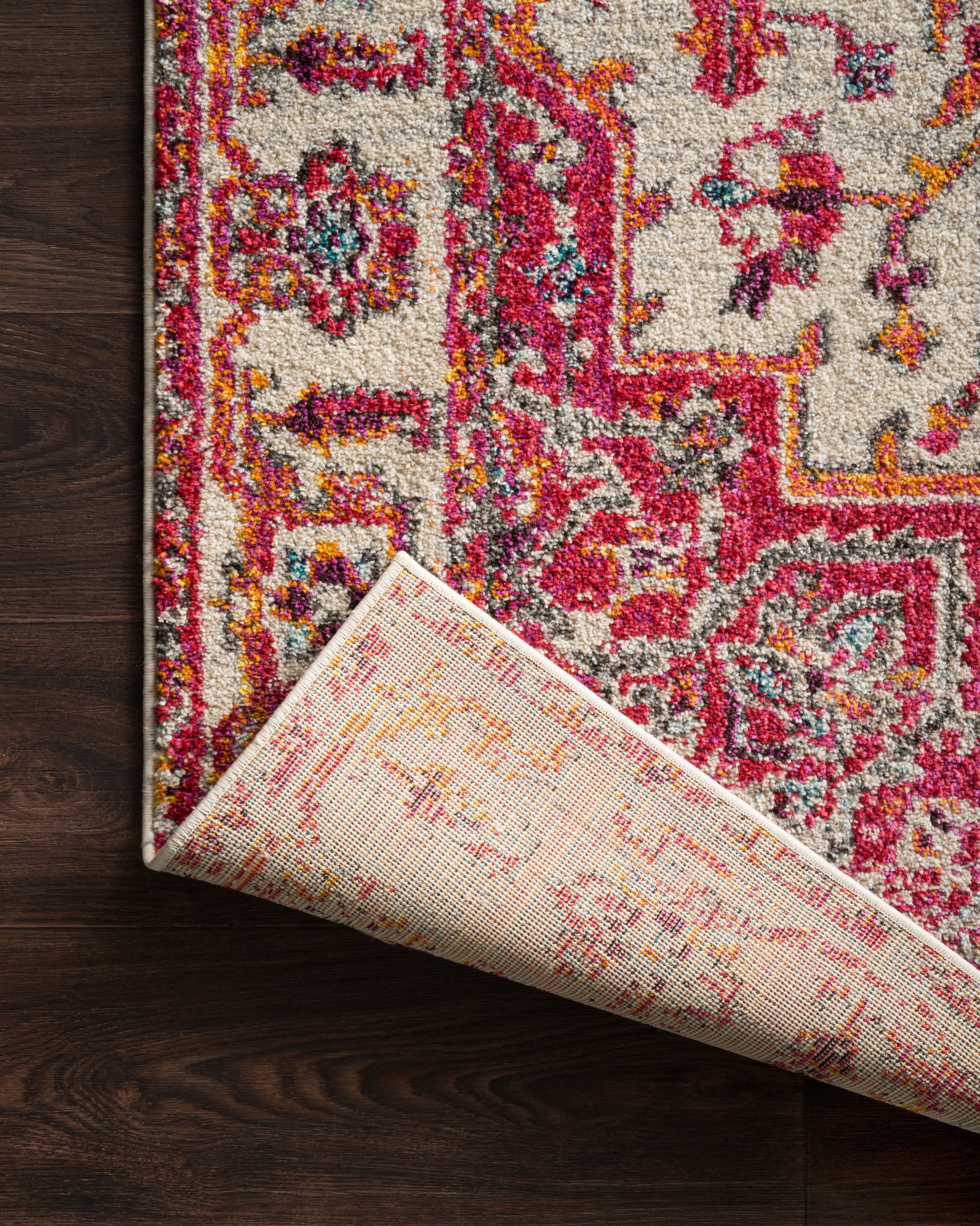 Loloi Nadia Ivory / Pink Rug Loloi