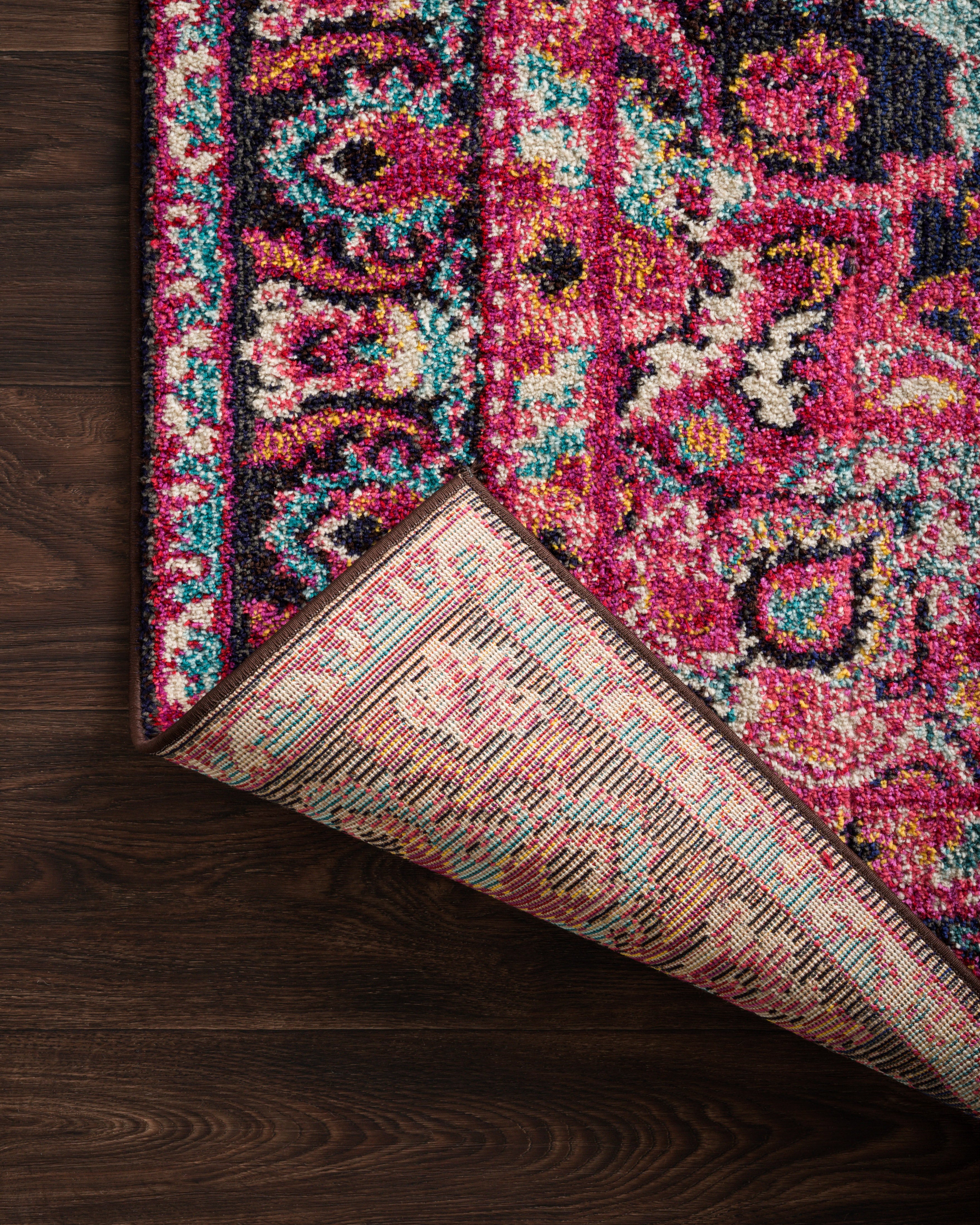 Loloi Nadia Midnight / Pink Rug Loloi