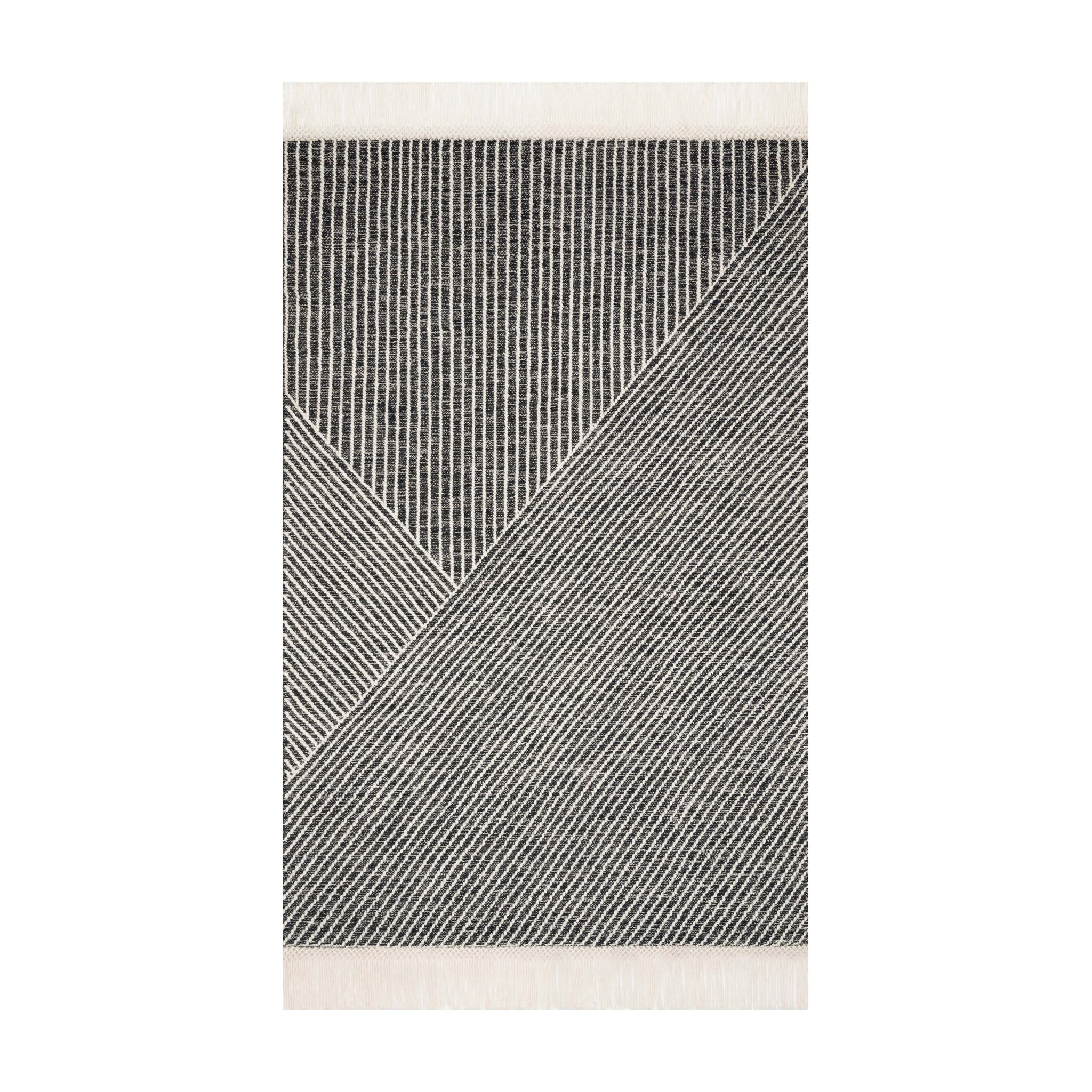 Magnolia Home By Joanna Gaines x Loloi Newton Charcoal / Ivory Rug RUGS - wool Loloi 18" x 18"