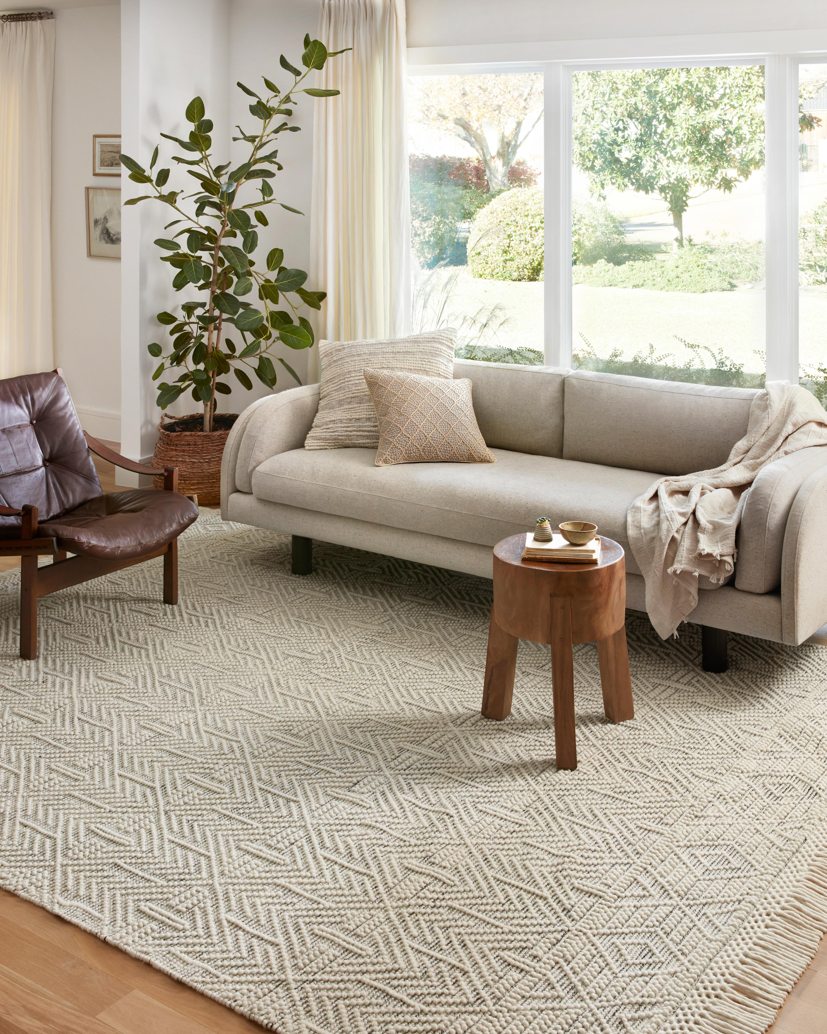 Loloi Noelle Ivory / Black Rug RUGS - wool Loloi