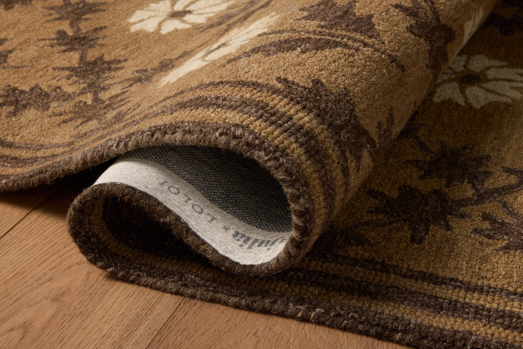 Chris Loves Julia x Loloi Norah Tan / Espresso Rug - Rug & Weave