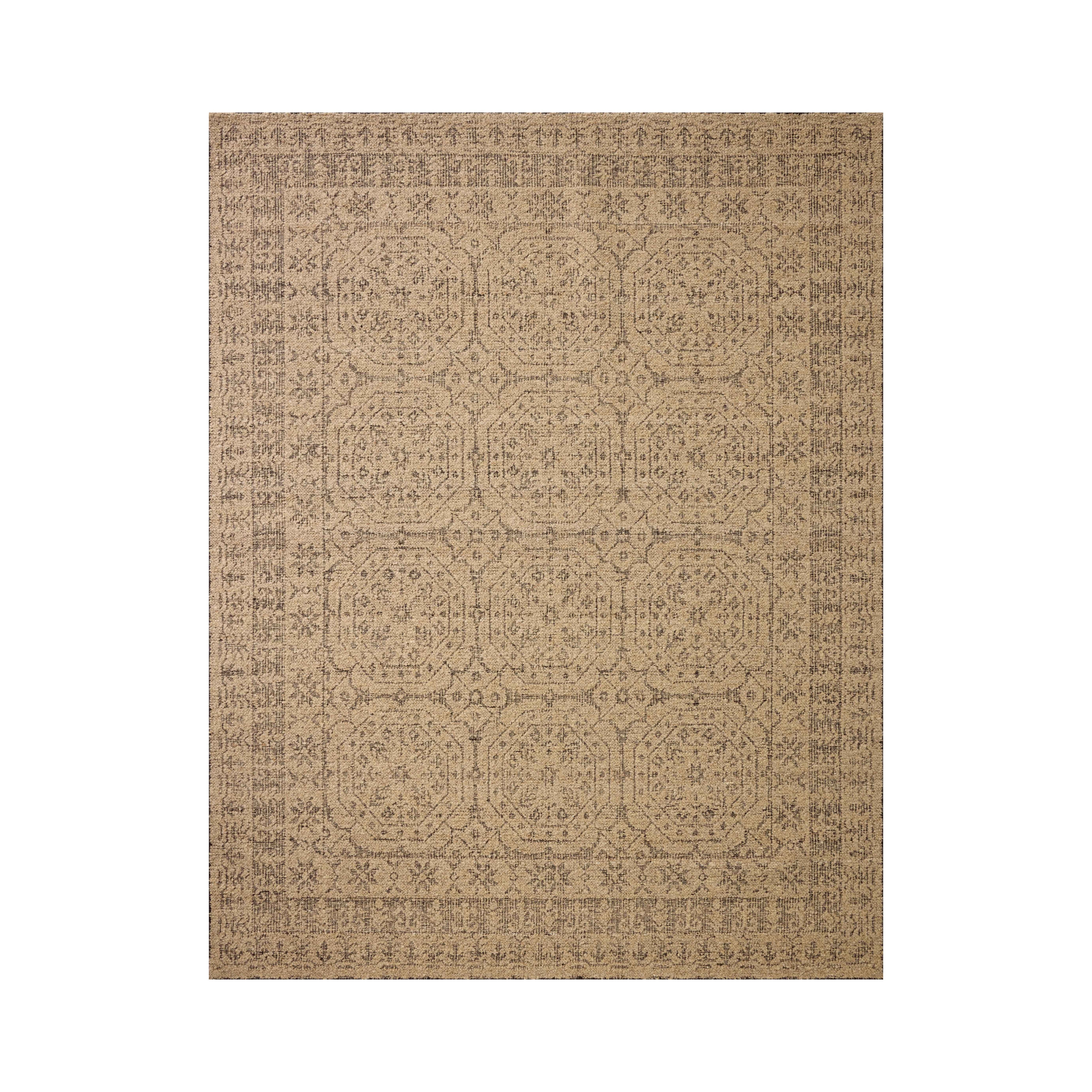 Loloi Novi Tan / Onyx Rug RUGS - wool Loloi 18" x 18"