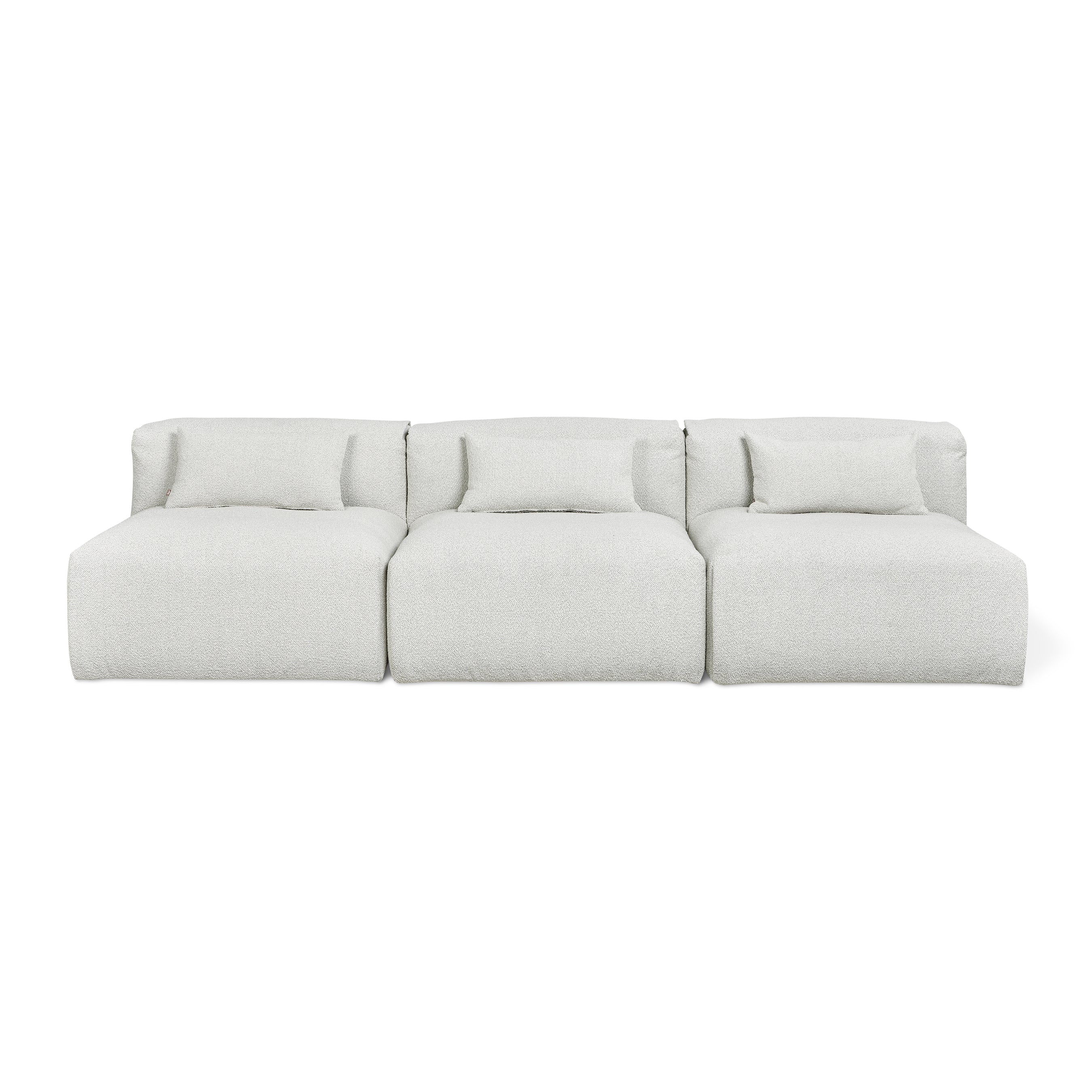 Gus* Nest Modular 3-PC Armless Sofa FURNITURE - sofa Gus Morris Fog