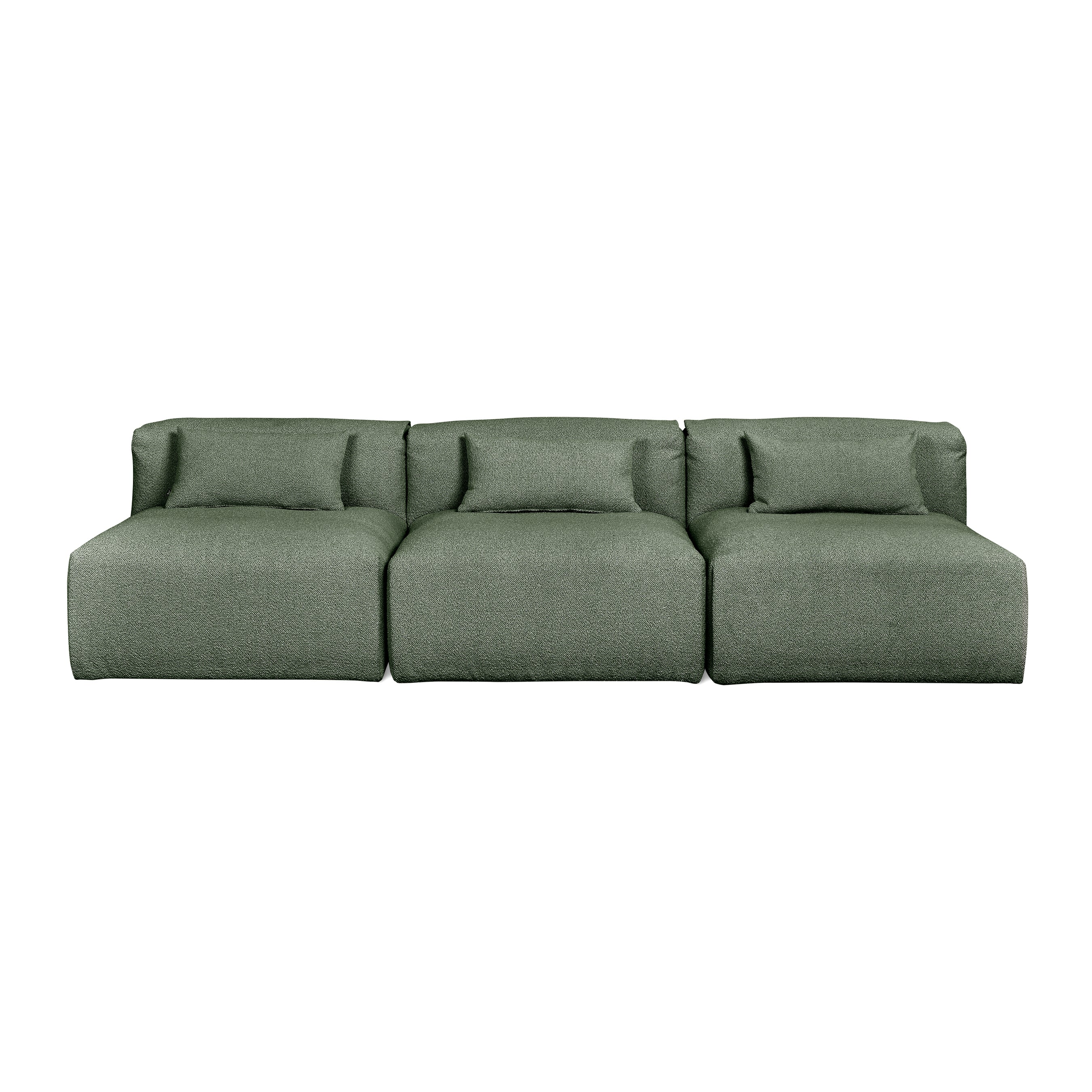Gus* Nest Modular 3-PC Armless Sofa FURNITURE - sofa Gus Morris Pine