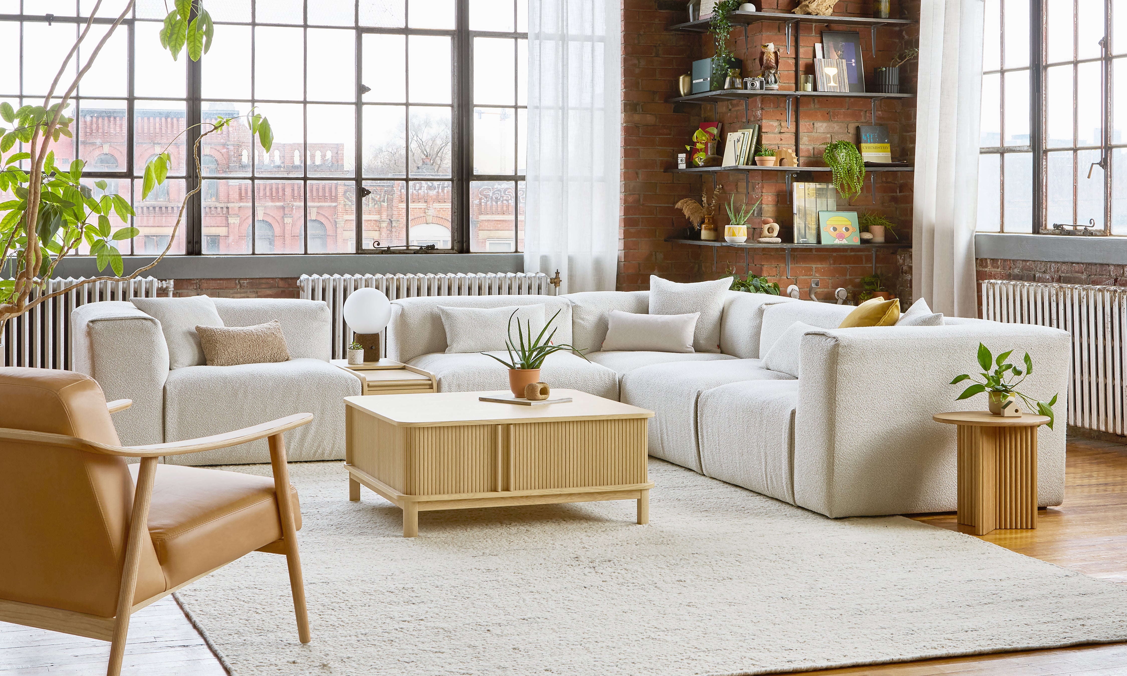 Gus* Nest Modular 5-PC Corner Sectional FURNITURE - sofa Gus