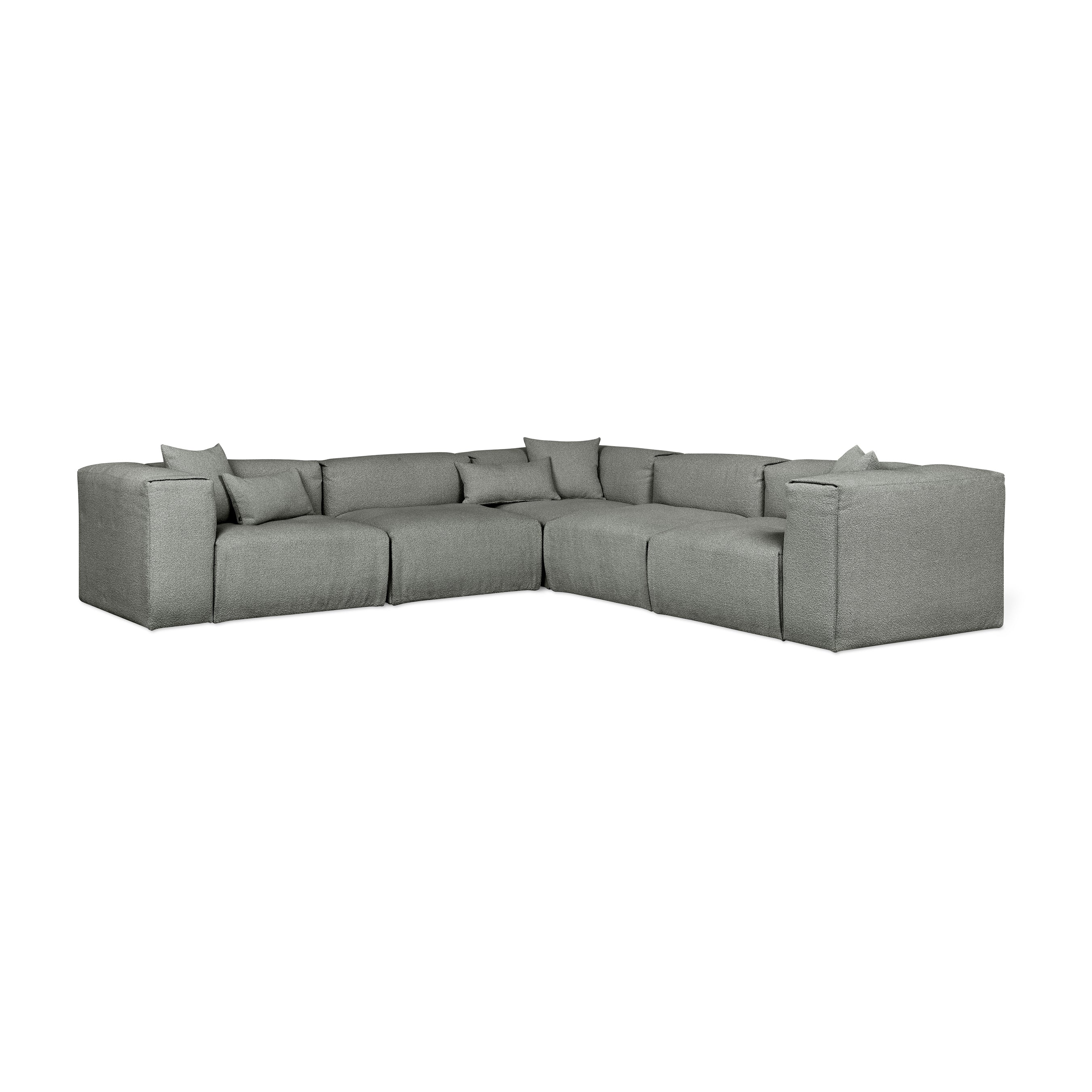 Gus* Nest Modular 5-PC Corner Sectional FURNITURE - sofa Gus Morris Scoria