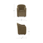 Drava Rolling Dining Chair FURNITURE - dining chair Moe's Furniture