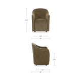 Drava Rolling Dining Chair FURNITURE - dining chair Moe's Furniture