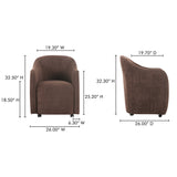 Drava Rolling Dining Chair FURNITURE - dining chair Moe's Furniture