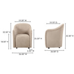 Drava Rolling Dining Chair FURNITURE - dining chair Moe's Furniture