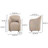 Drava Rolling Dining Chair FURNITURE - dining chair Moe's Furniture