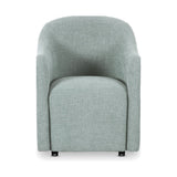 Drava Rolling Dining Chair FURNITURE - dining chair Moe's Furniture Blue