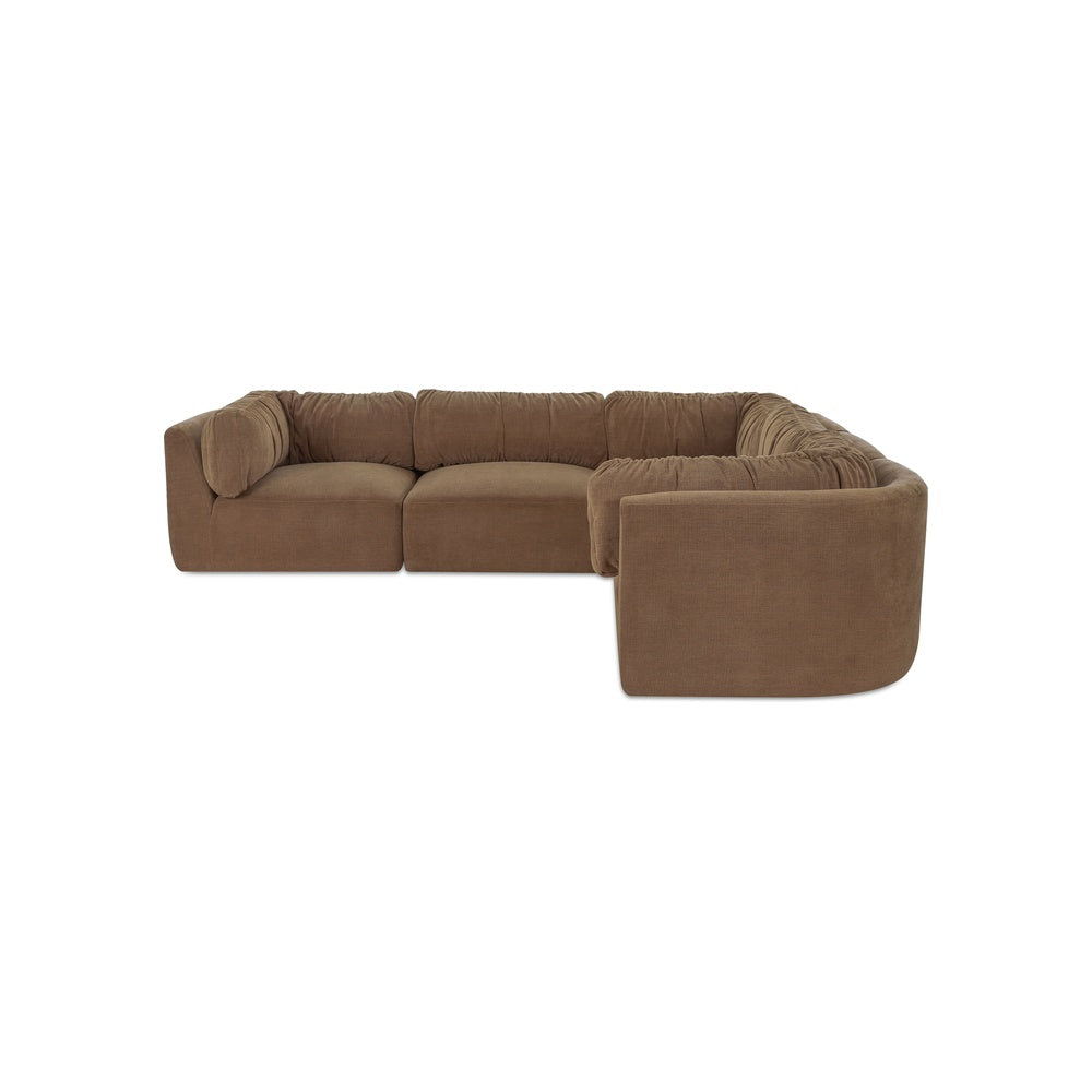 Mateena Classic L Modular Sectional FURNITURE - sectionals Moe's Furniture Taupe