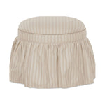 Heidi Storage Ottoman FURNITURE - ottoman Moe's Furniture Beige Stripe