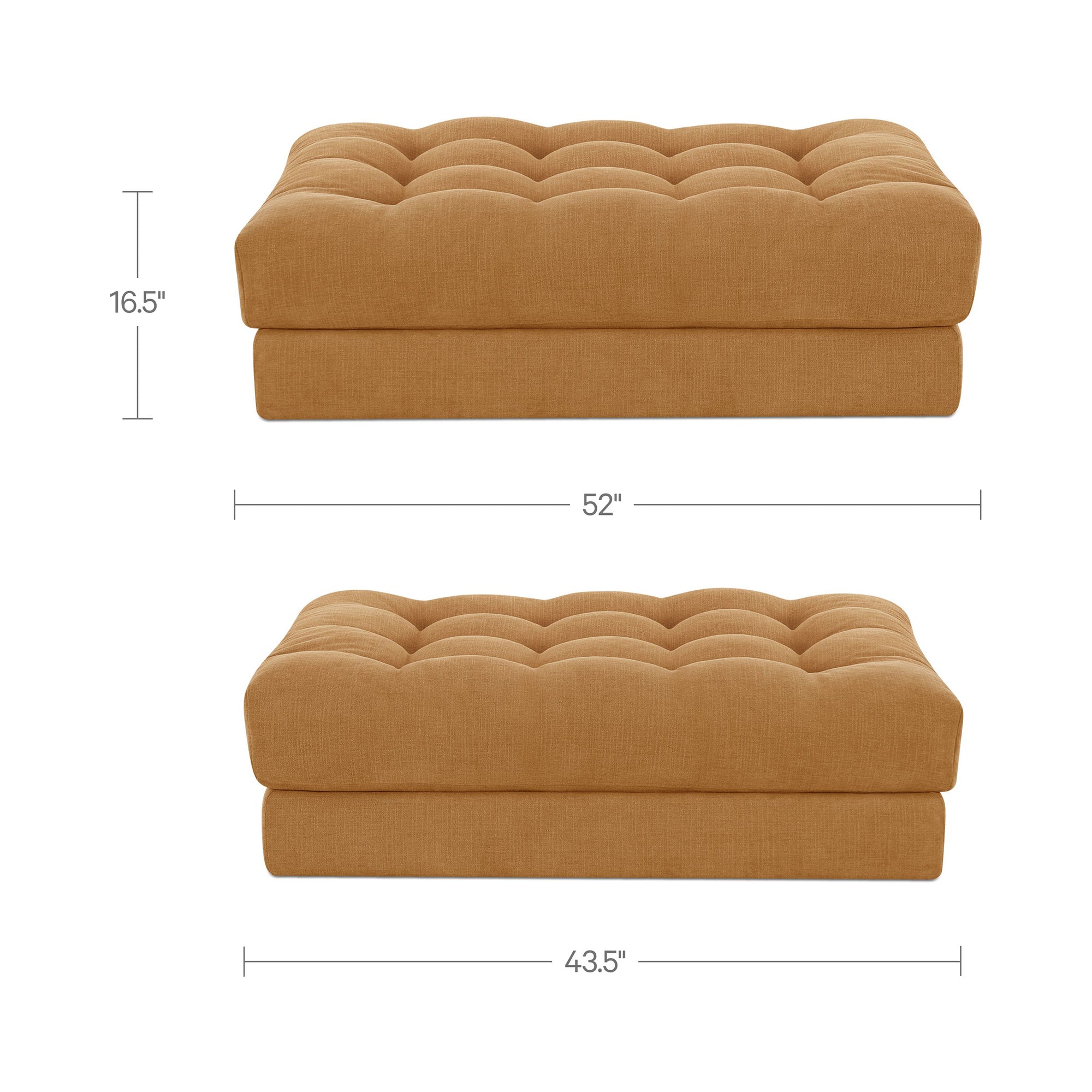 Damek Ottoman FURNITURE - ottoman Moe's Furniture