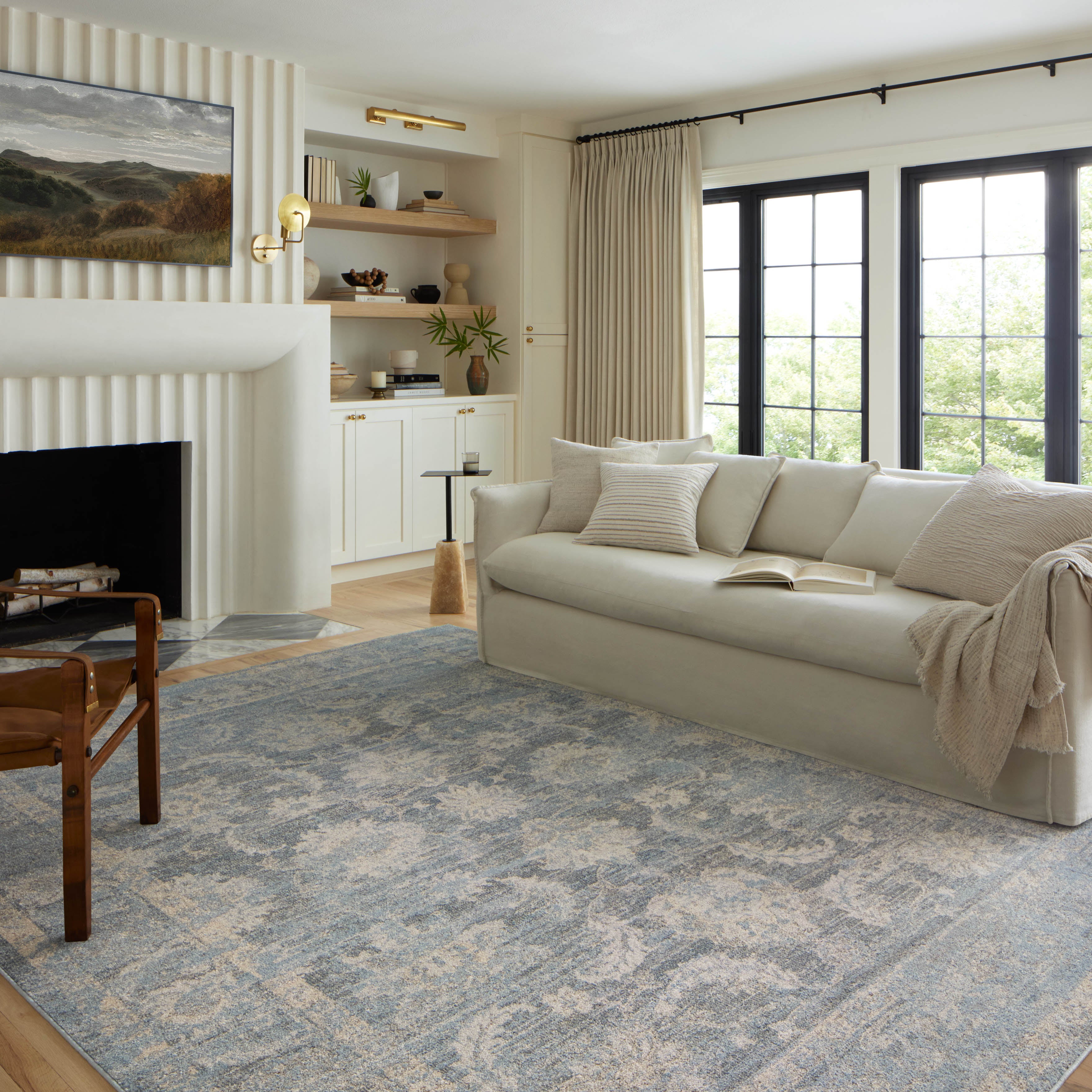 Loloi Odette Sky / Beige Rug 0-RUGS-patterned Loloi