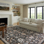 Loloi Odette Charcoal / Multi Rug 0-RUGS-patterned Loloi