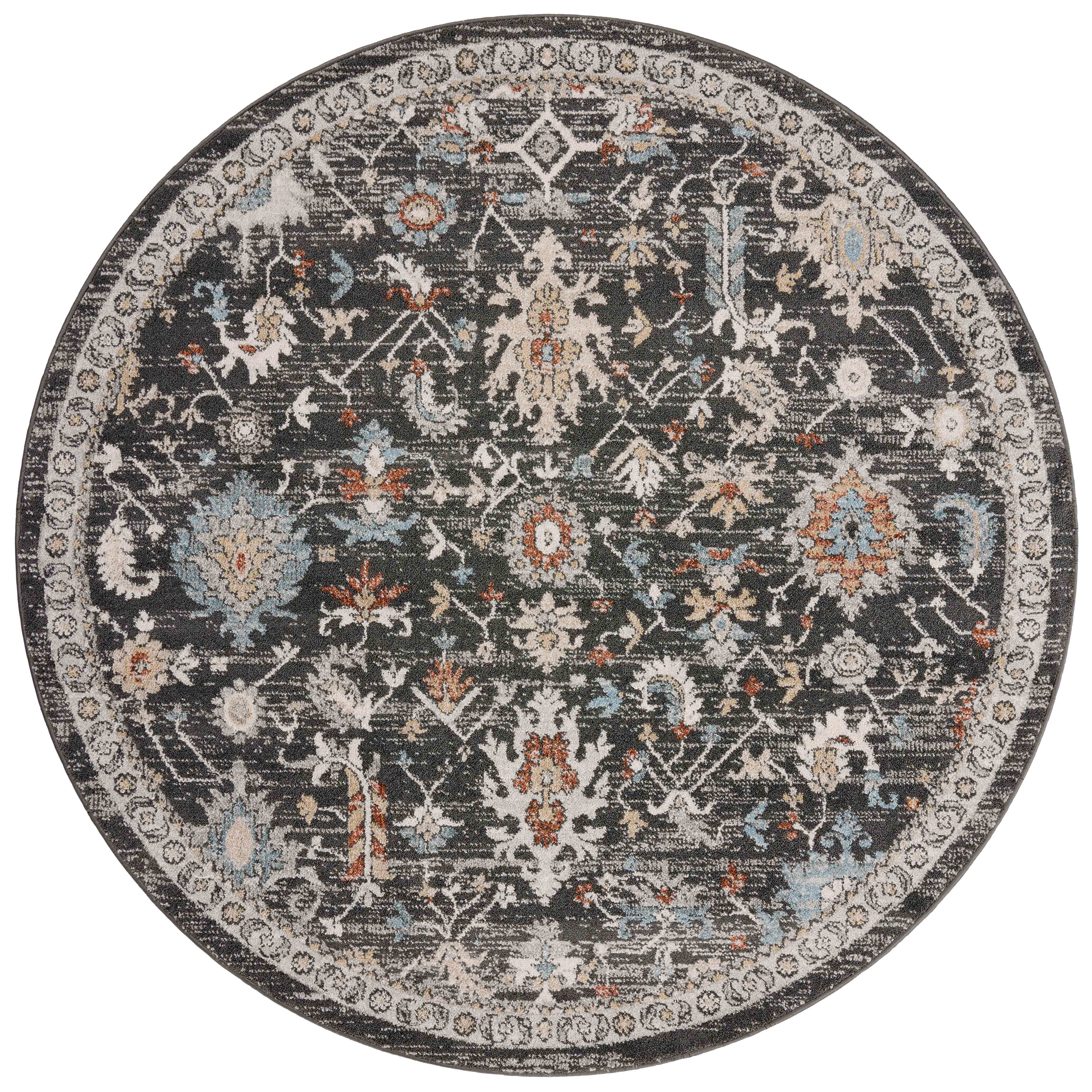 Loloi Odette Charcoal / Multi Rug 0-RUGS-patterned Loloi