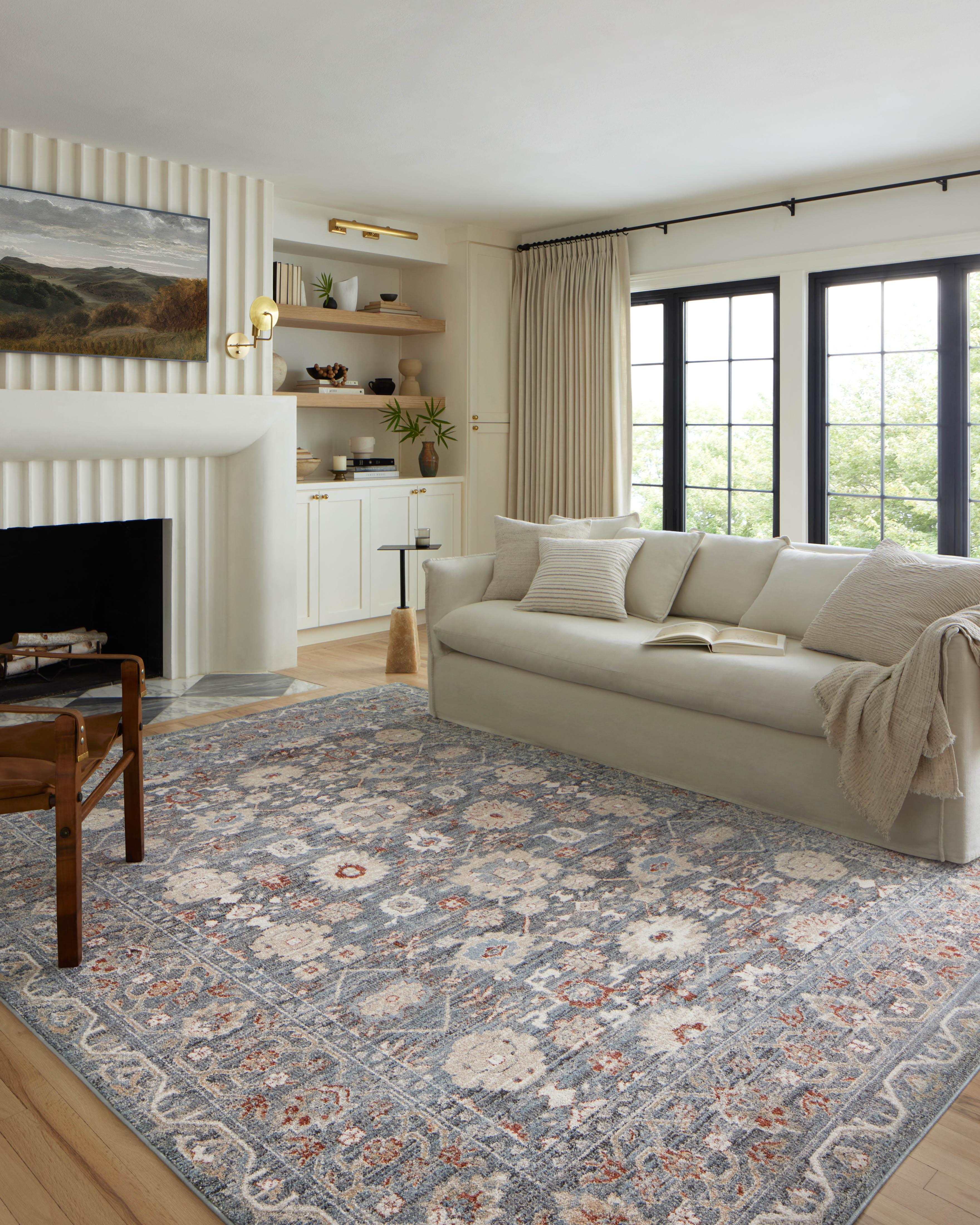 Loloi Odette Sky / Rust Rug 0-RUGS-patterned Loloi