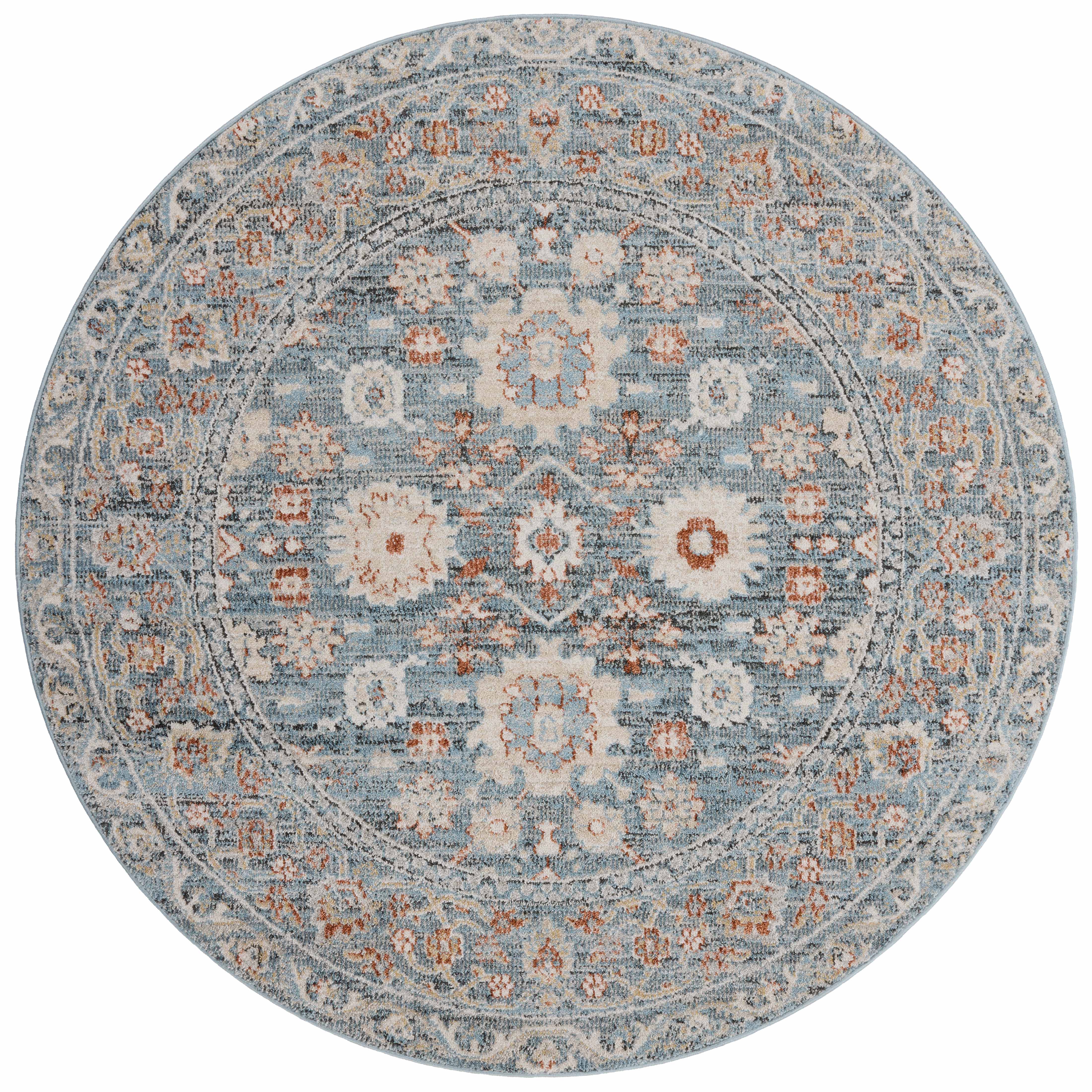 Loloi Odette Sky / Rust Rug 0-RUGS-patterned Loloi