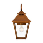 Galena Small Wall Lantern LIGHTING - outdoor fixture Visual Comfort Natural Copper