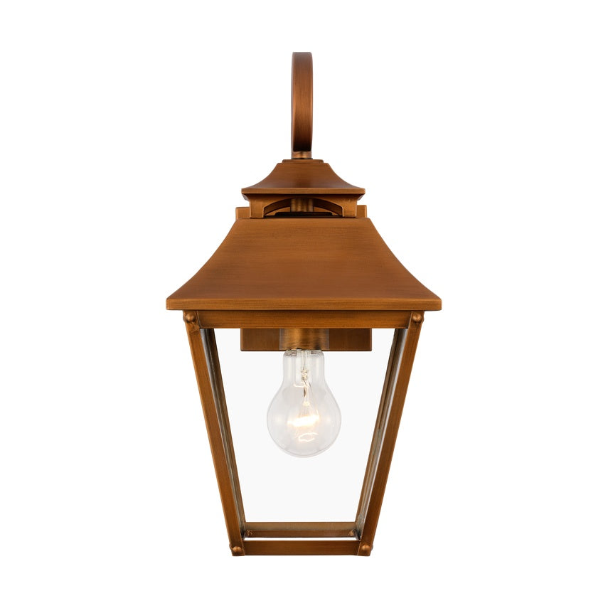 Galena Small Wall Lantern LIGHTING - outdoor fixture Visual Comfort Natural Copper