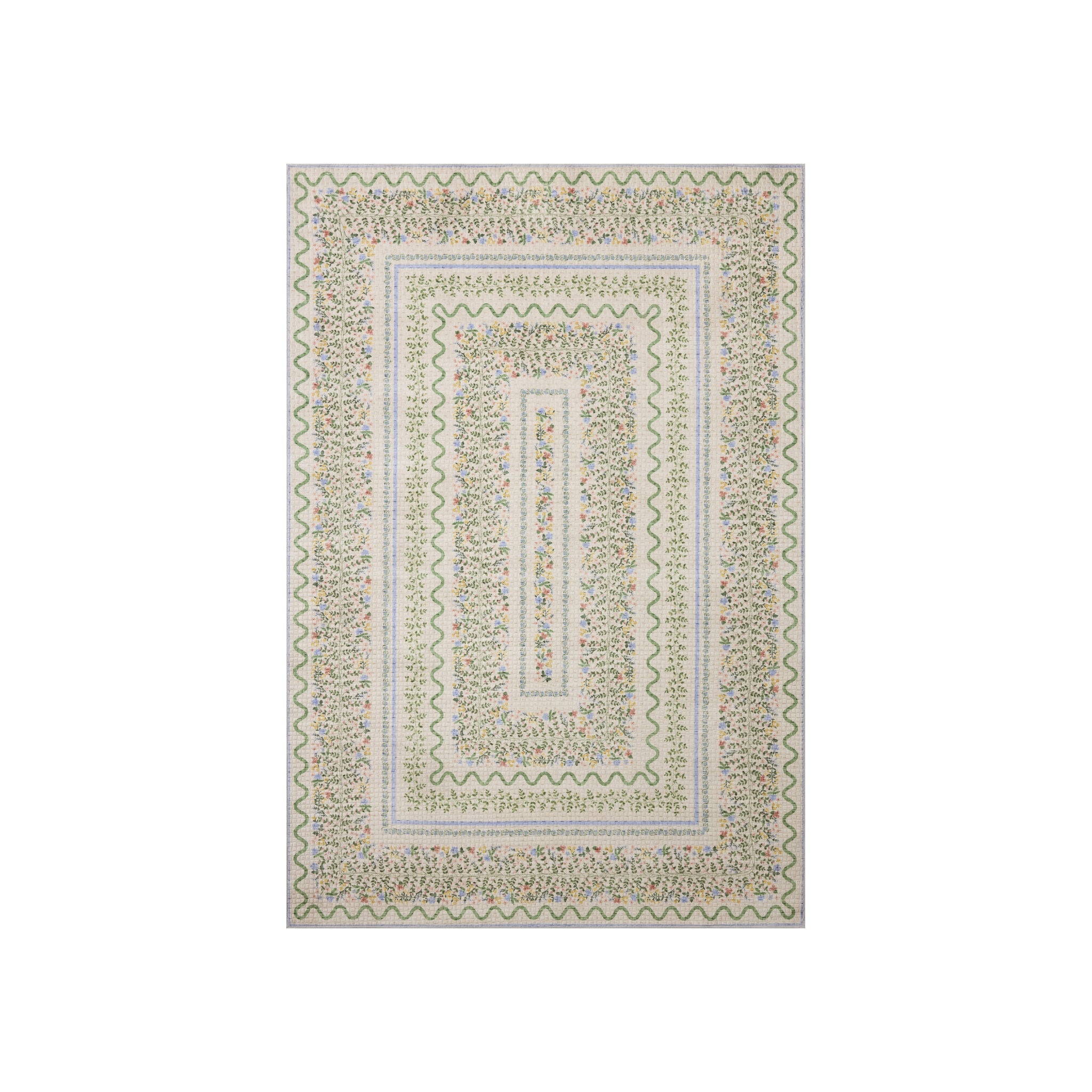 Rifle Paper Co. x Loloi Orchard Ivory / Multi Machine Washable Rug RUGS - synthetic Loloi 18" x 18"