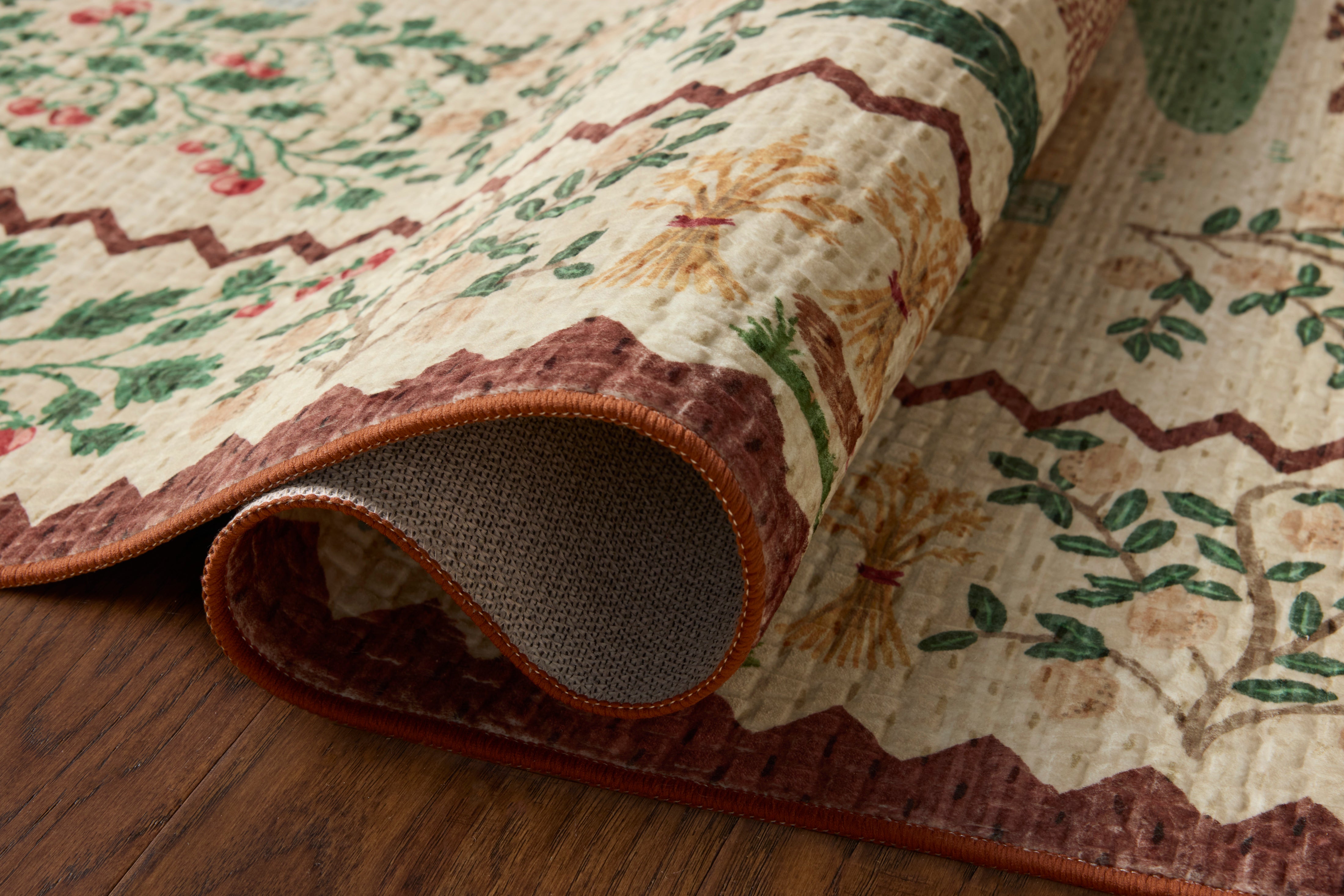 Rifle Paper Co. x Loloi Orchard Antique Ivory / Multi Machine Washable Rug RUGS - synthetic Loloi 18" x 18"
