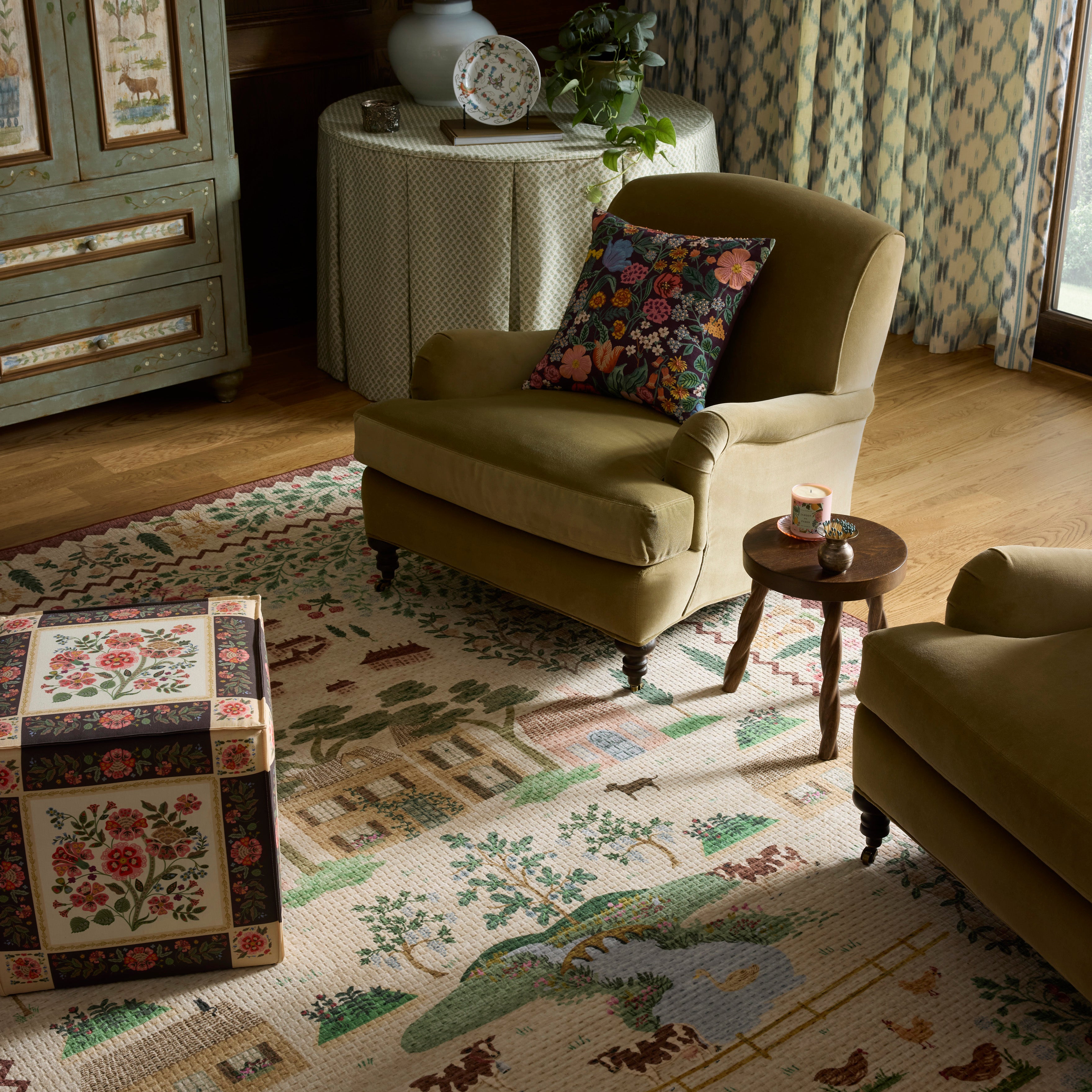Rifle Paper Co. x Loloi Orchard Antique Ivory / Multi Machine Washable Rug RUGS - synthetic Loloi