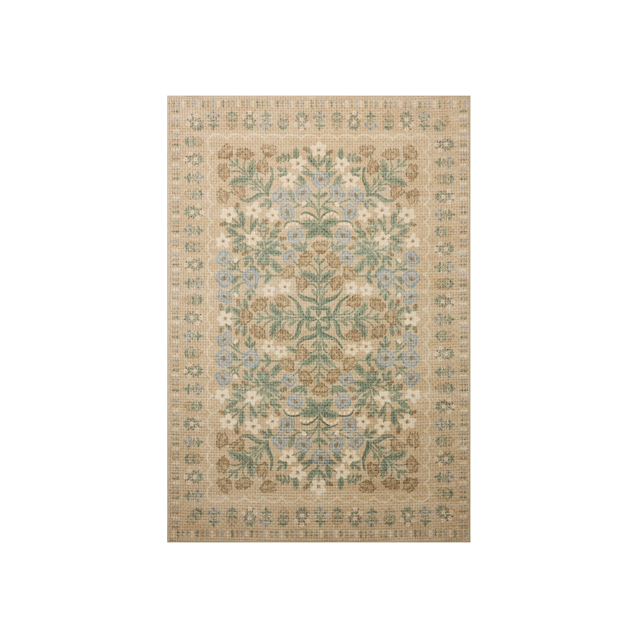 Rifle Paper Co. x Loloi Orchard Sand / Multi Machine Washable Rug RUGS - synthetic Loloi 18" x 18"