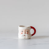 White Vintage Santa Mug - Rug & Weave