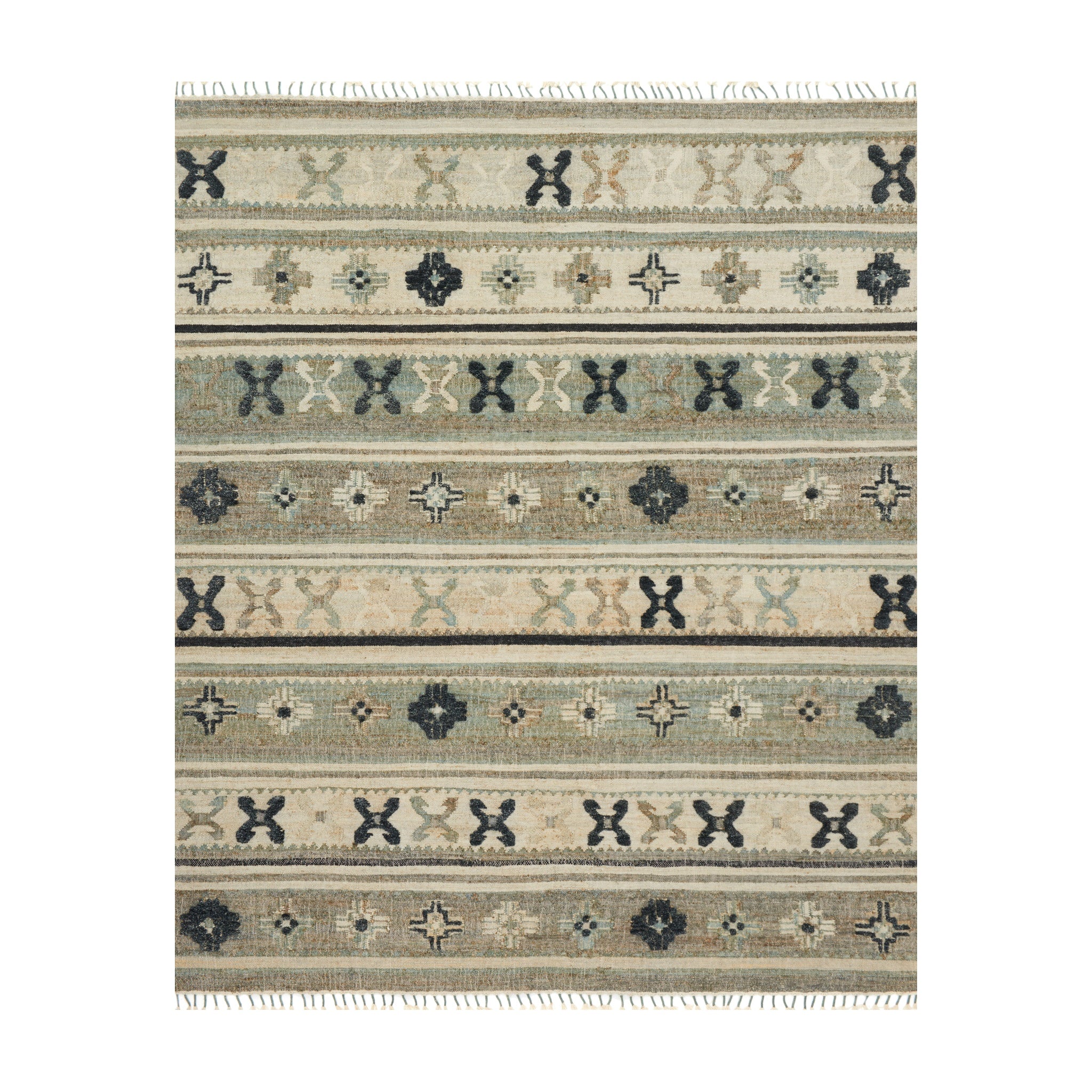 Loloi Owen Aqua / Ink Rug RUGS - wool Loloi 18" x 18"