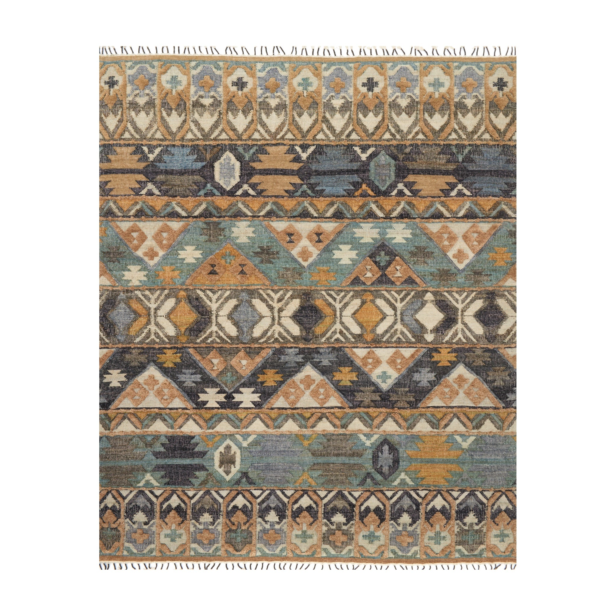 Loloi Owen Ocean / Camel Rug RUGS - wool Loloi 18" x 18"