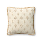 Chris Loves Julia x Loloi Darla Pillow Throw Pillows Loloi Ivory 18x18 Cover Only