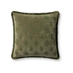 Chris Loves Julia x Loloi Darla Pillow Throw Pillows Loloi Olive 18x18 Cover Only