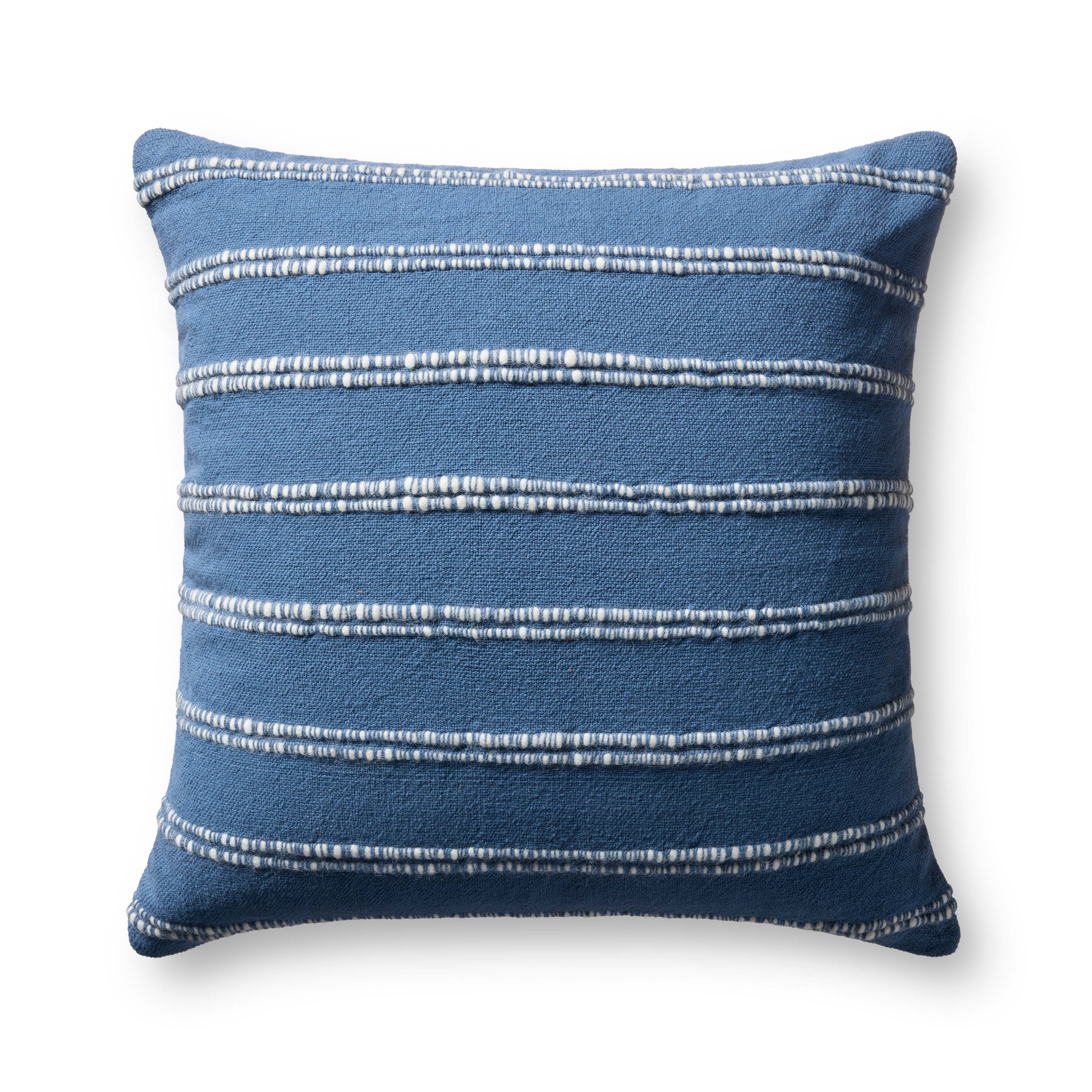 Magnolia Home by Joanna Gaines x Loloi Landry Blue / Natural Pillow Throw Pillows Loloi Cover Only