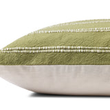 Magnolia Home by Joanna Gaines x Loloi Landry Green / Natural Pillow Throw Pillows Loloi