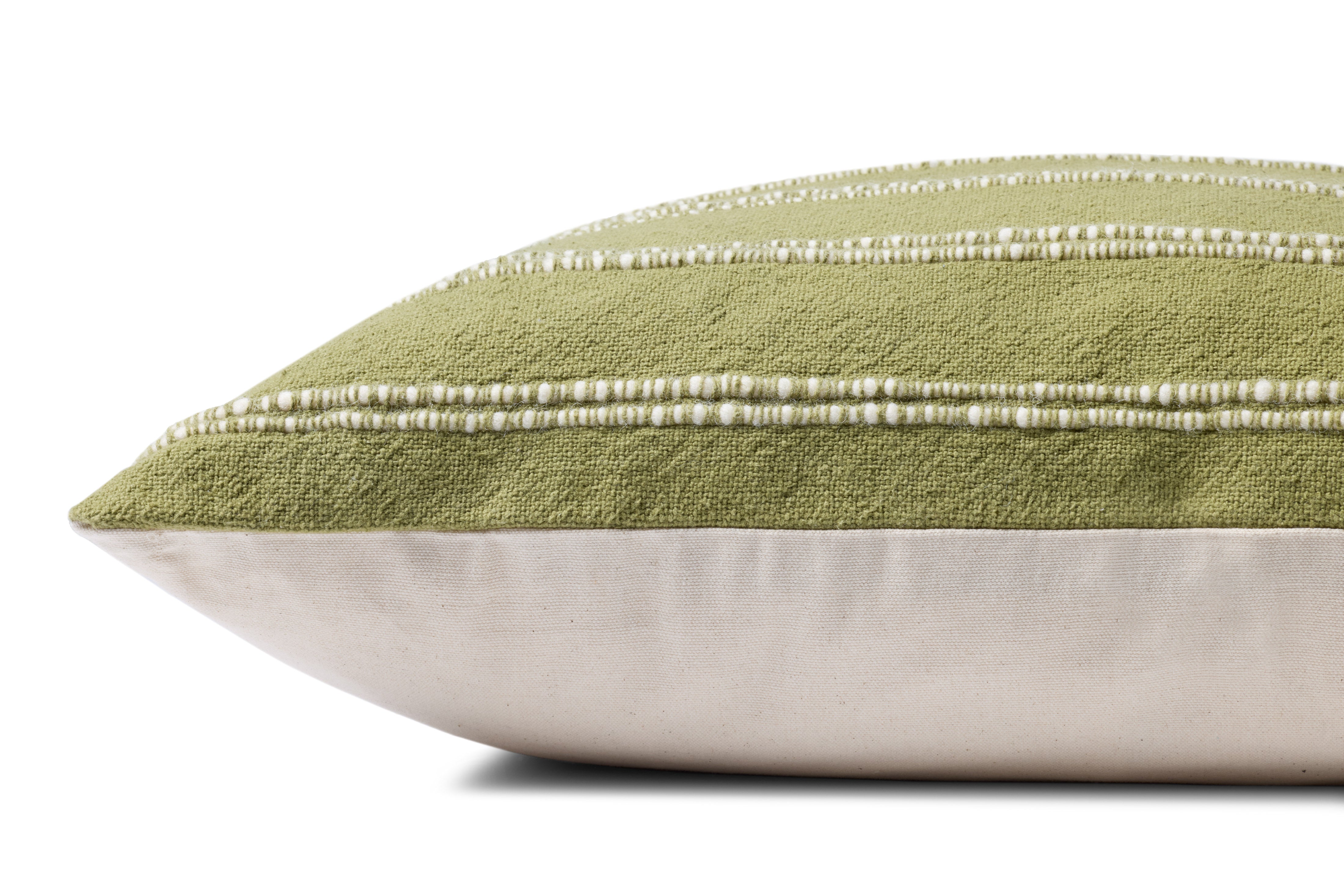 Magnolia Home by Joanna Gaines x Loloi Landry Green / Natural Pillow Throw Pillows Loloi