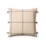 Amber Lewis x Loloi Lainey Pillow Throw Pillows Loloi Natural / Blue 24" x 24" Cover Only