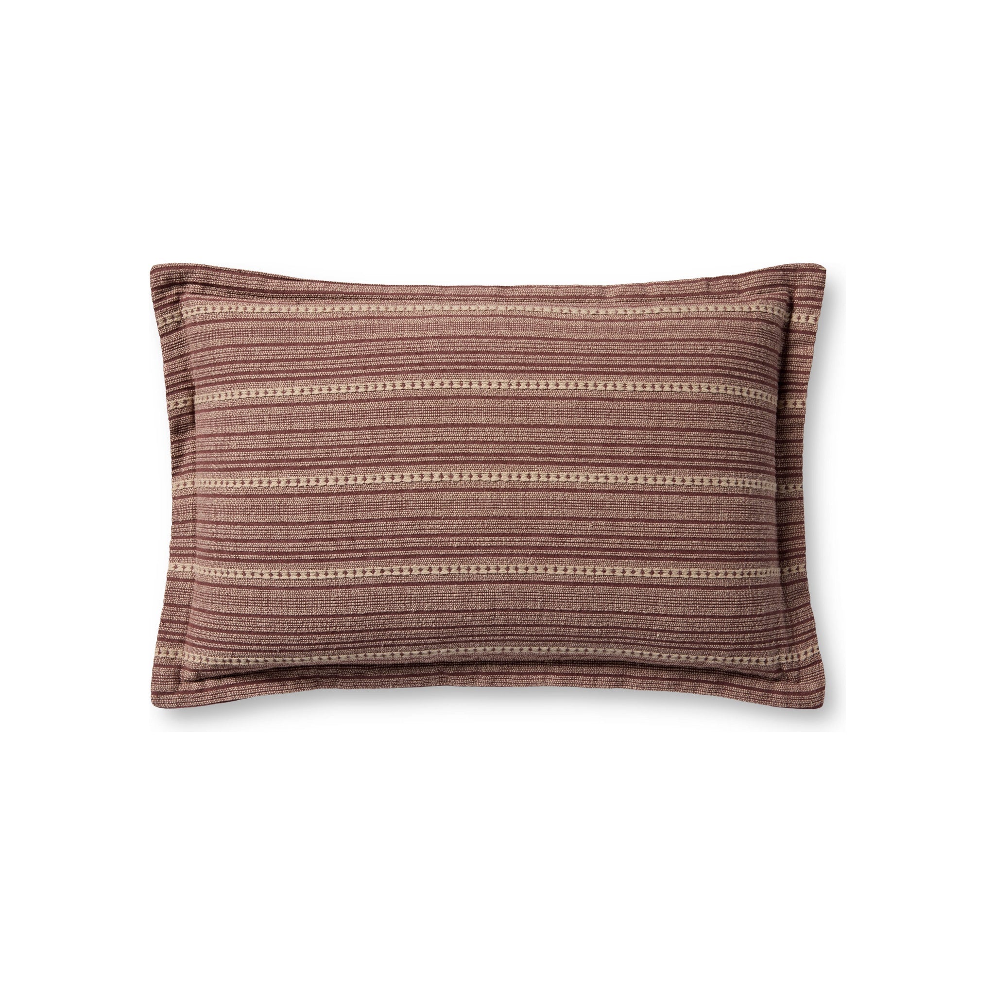 Chris Loves Julia x Loloi Howie Pillow Throw Pillows Loloi Wine / Natural 13x21 Cover Only