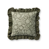 Chris Loves Julia x Loloi Kathleen Pillow Throw Pillows Loloi Green 18x18 Cover Only