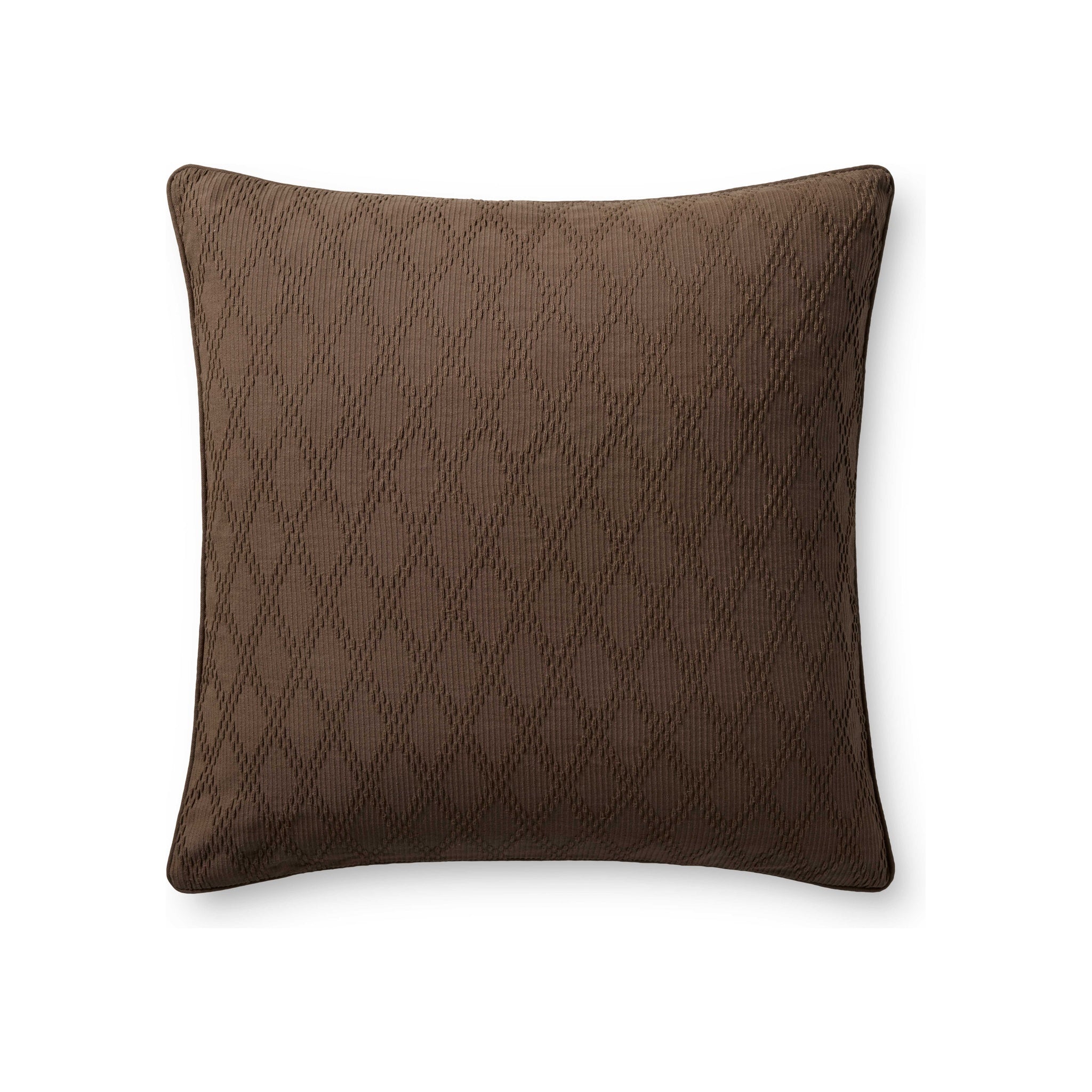 Chris Loves Julia x Loloi Cary Pillow Throw Pillows Loloi Brown 26x26 Cover Only