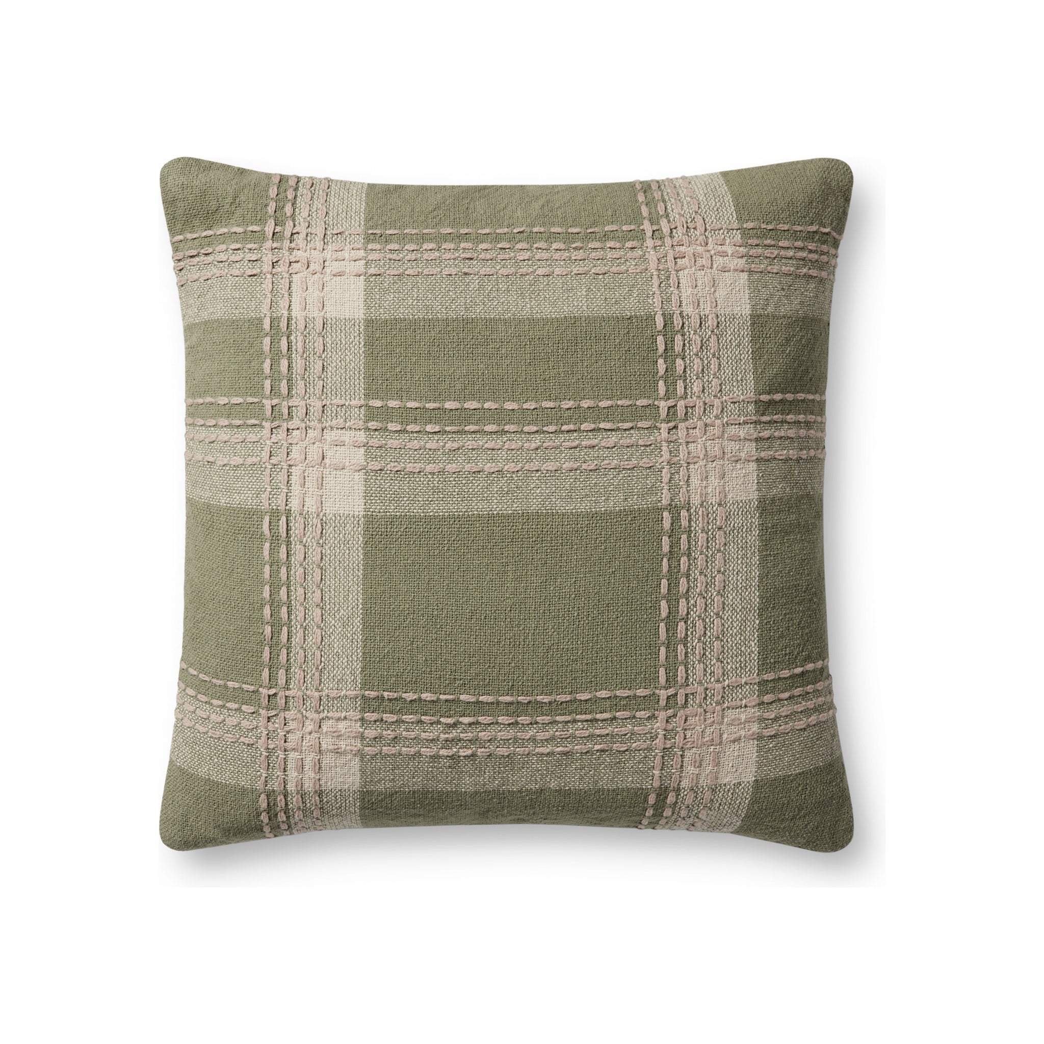 Jean Stoffer x Loloi Savannah Pillow Throw Pillows Loloi Green / Multi 18x18 Cover Only