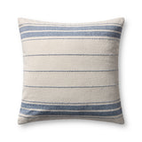 Magnolia Home by Joanna Gaines x Loloi Selena Natural / Blue Pillow Throw Pillows Loloi 22x22 Cover Only