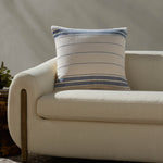 Magnolia Home by Joanna Gaines x Loloi Selena Natural / Blue Pillow Throw Pillows Loloi